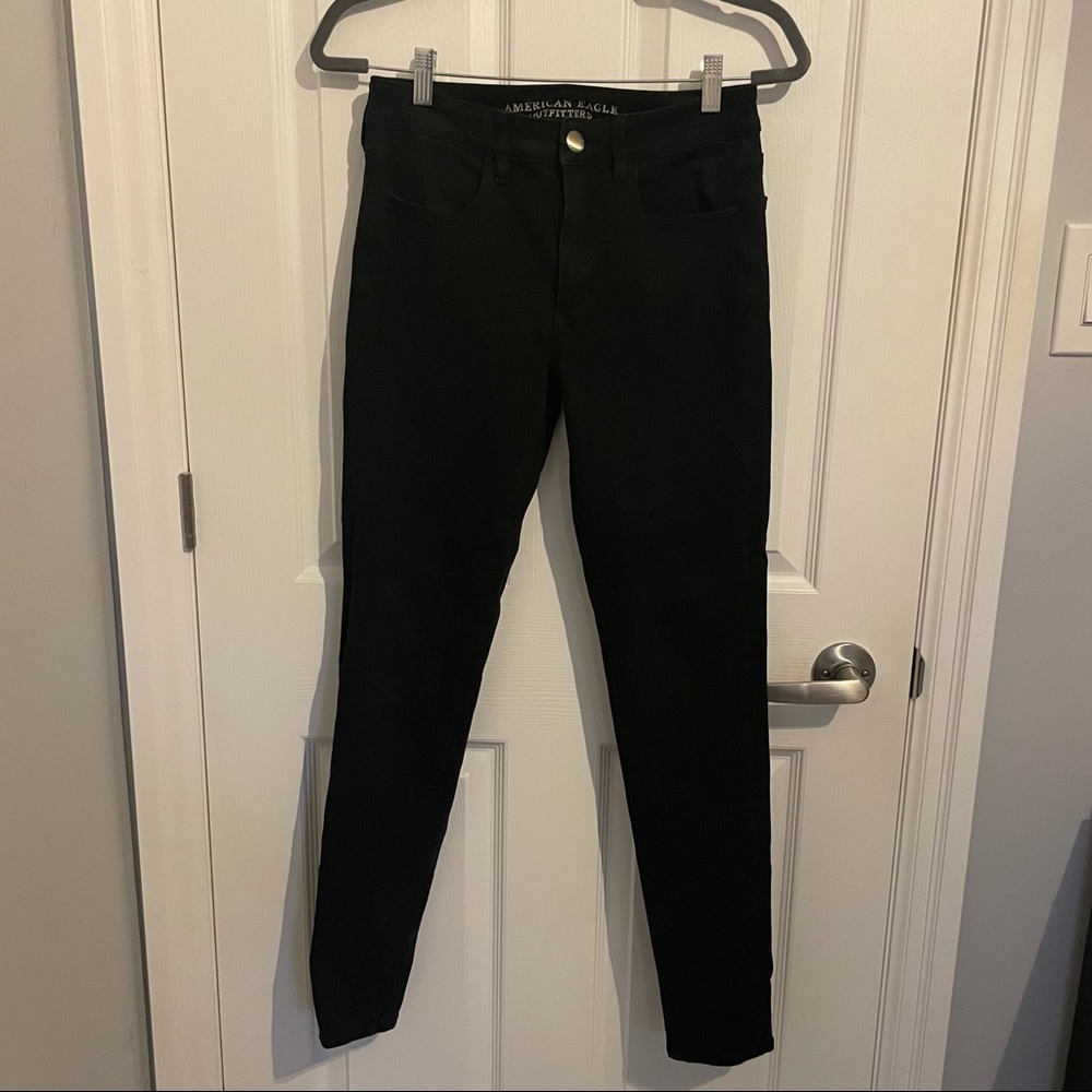 American Eagle High Waist Jegging Black Size 6 Long